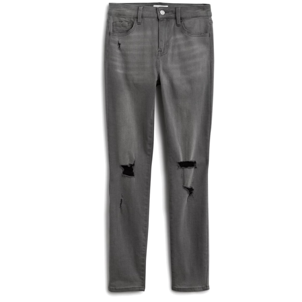 Pistola Arianna High Rise Distressed Jeans. Gray. Size 8